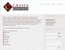 Tablet Screenshot of chasenconcrete.com